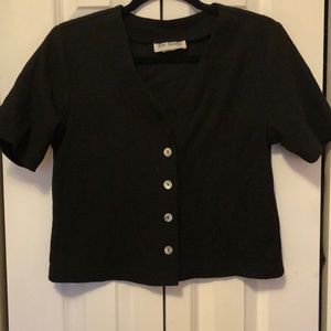 Black casual button up